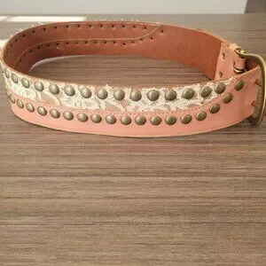 Linea Pelle | Accessories | Linea Pelle Pink Leather Lace  display picture 3